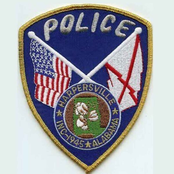 Harpersville Alabama Police Patch Velcro backing